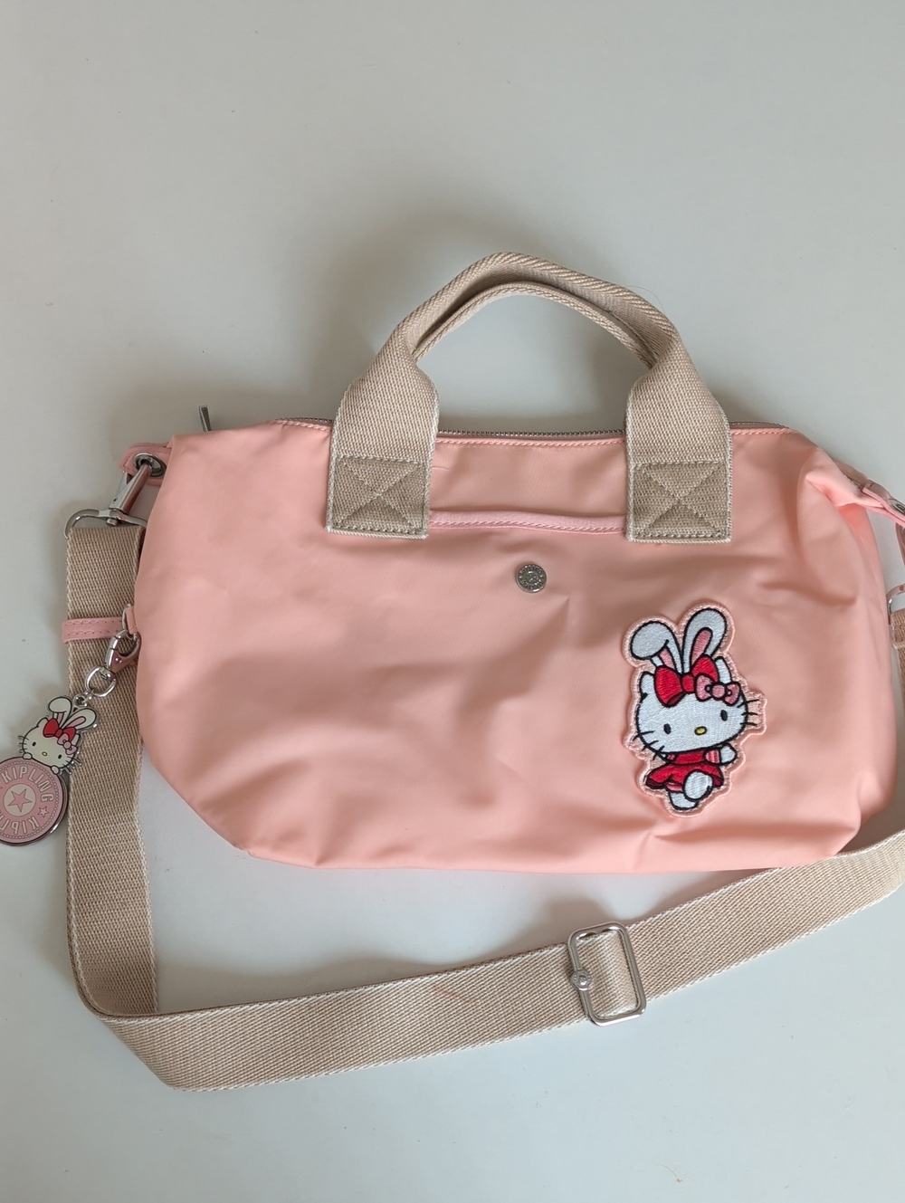 Kipling Pink Hello Kitty Patch Crossbody Bag